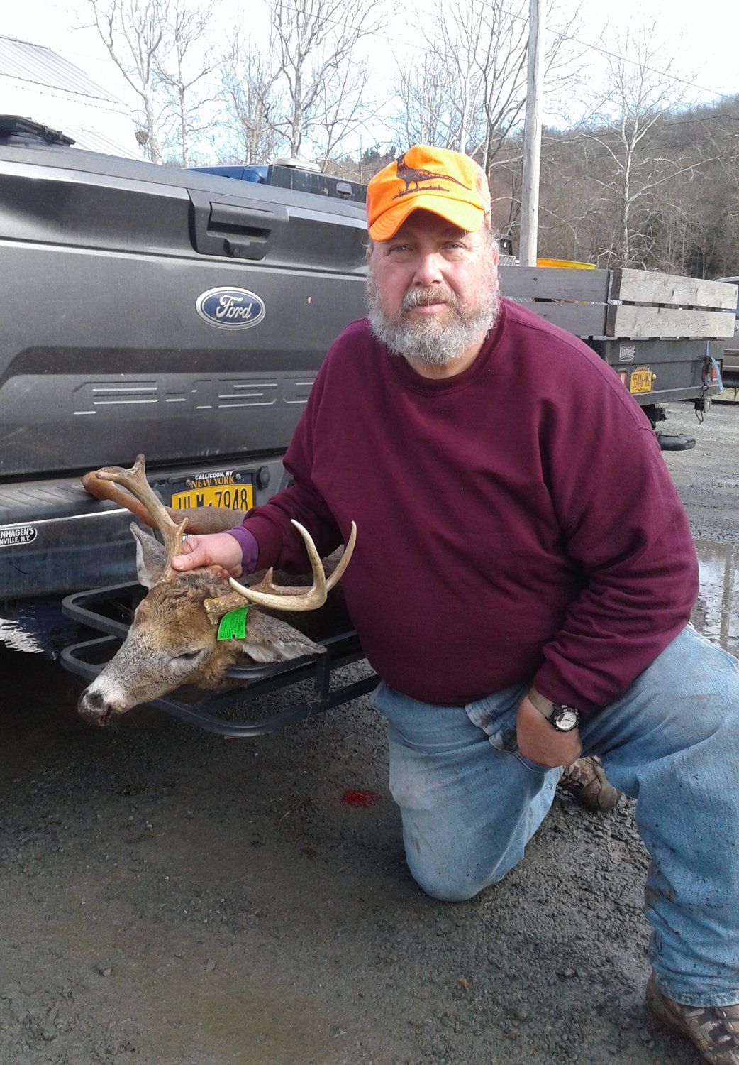 Mark Heller took a buck in the Town of Delaware on November 20. The 7-pointer weighed 135 pounds and scored a 56. The buck had 19.5 and 12.5-inch beams and a 17-inch spread.