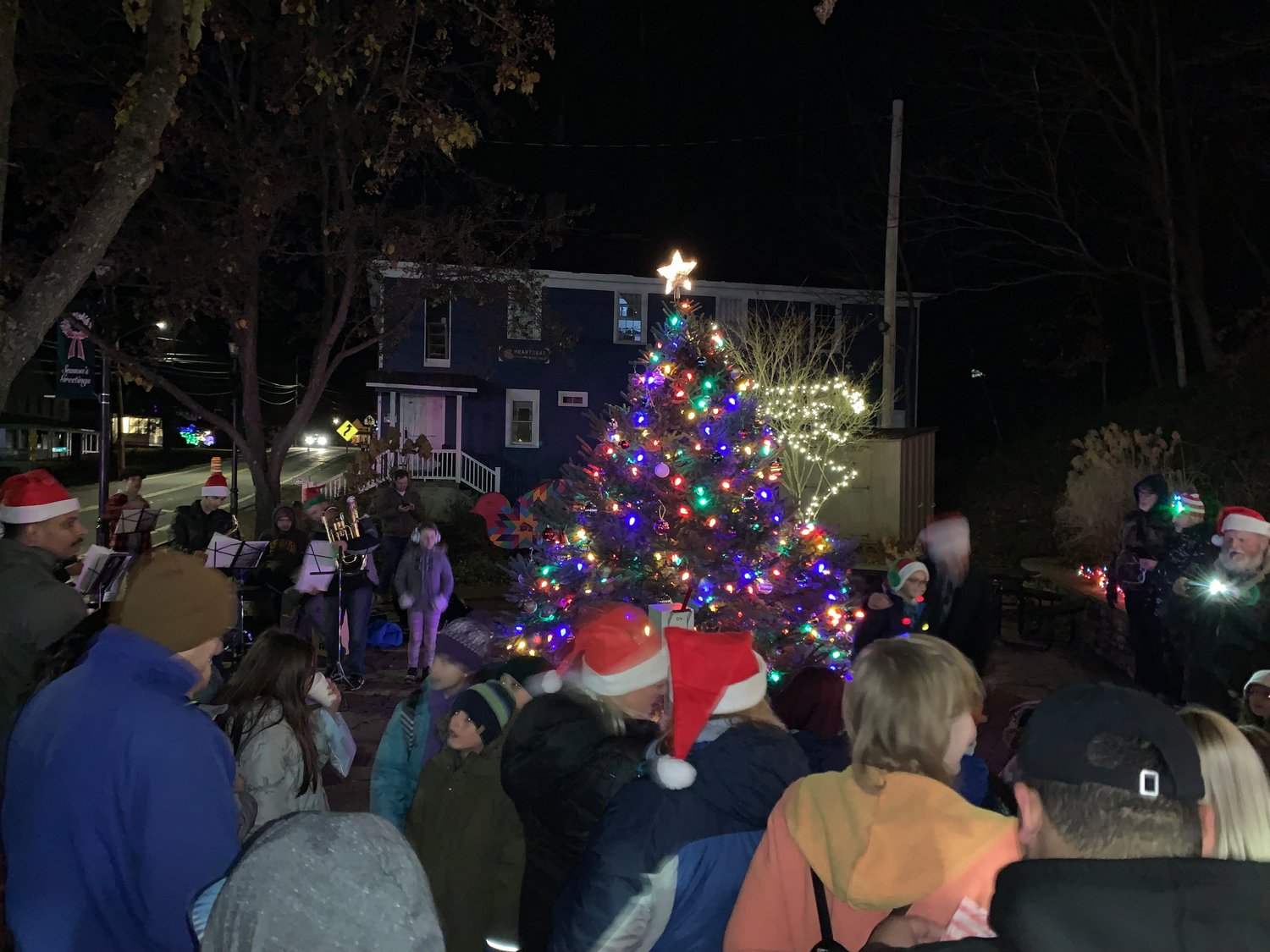 The Town of Neversink celebrated their annual holiday tree lighting at Bicentennial Park on Sunday evening.