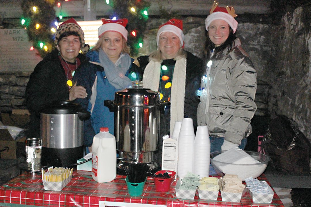 Handing out hot coffee and tea were (from left) Neversink Parks and Recreation Director Cher Woehl, Tina Connolly, Brenda Devore and Jessica Garigliano.