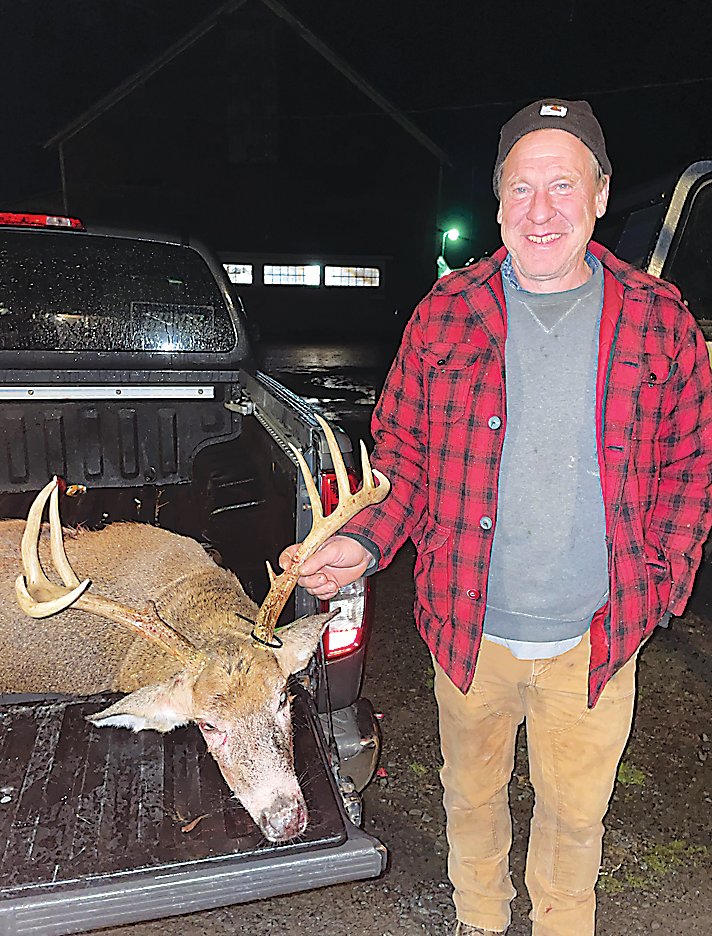Big Buck Winner Gary Peters of Callicoon took this beautiful 10-pointer the second day of rifle season, in the Town of Fremont. The buck, scoring a 78.00, held the lead throughout the entire tournament.