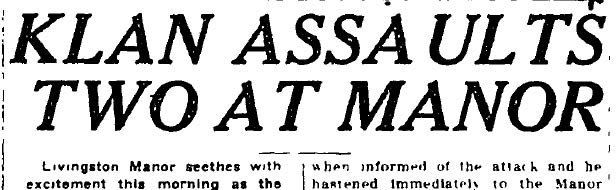 A headline in the June 19, 1924 Liberty Register newspaper.