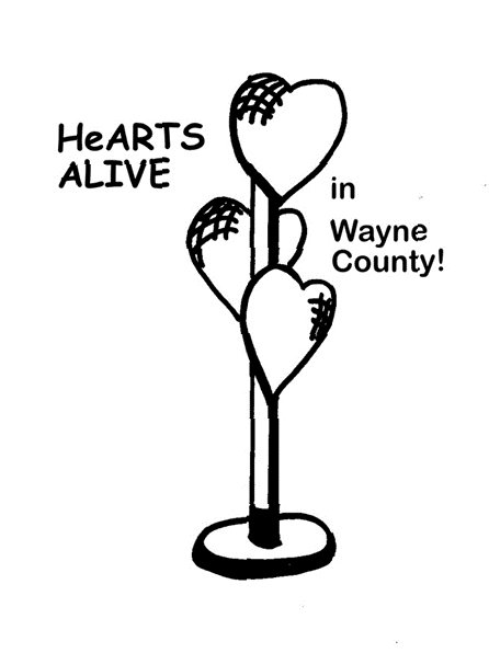 Our goal is to have 50 artists involved in painting heart sculptures which will be sponsored by Wayne County businesses.