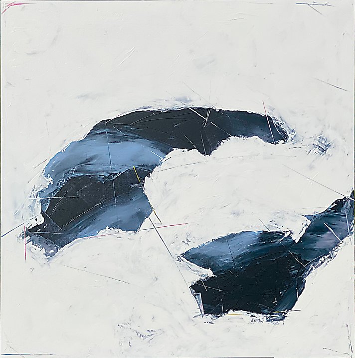 Tif Wolf’s first solo exhibition “Breathe,” showcases some of her abstract paintings.