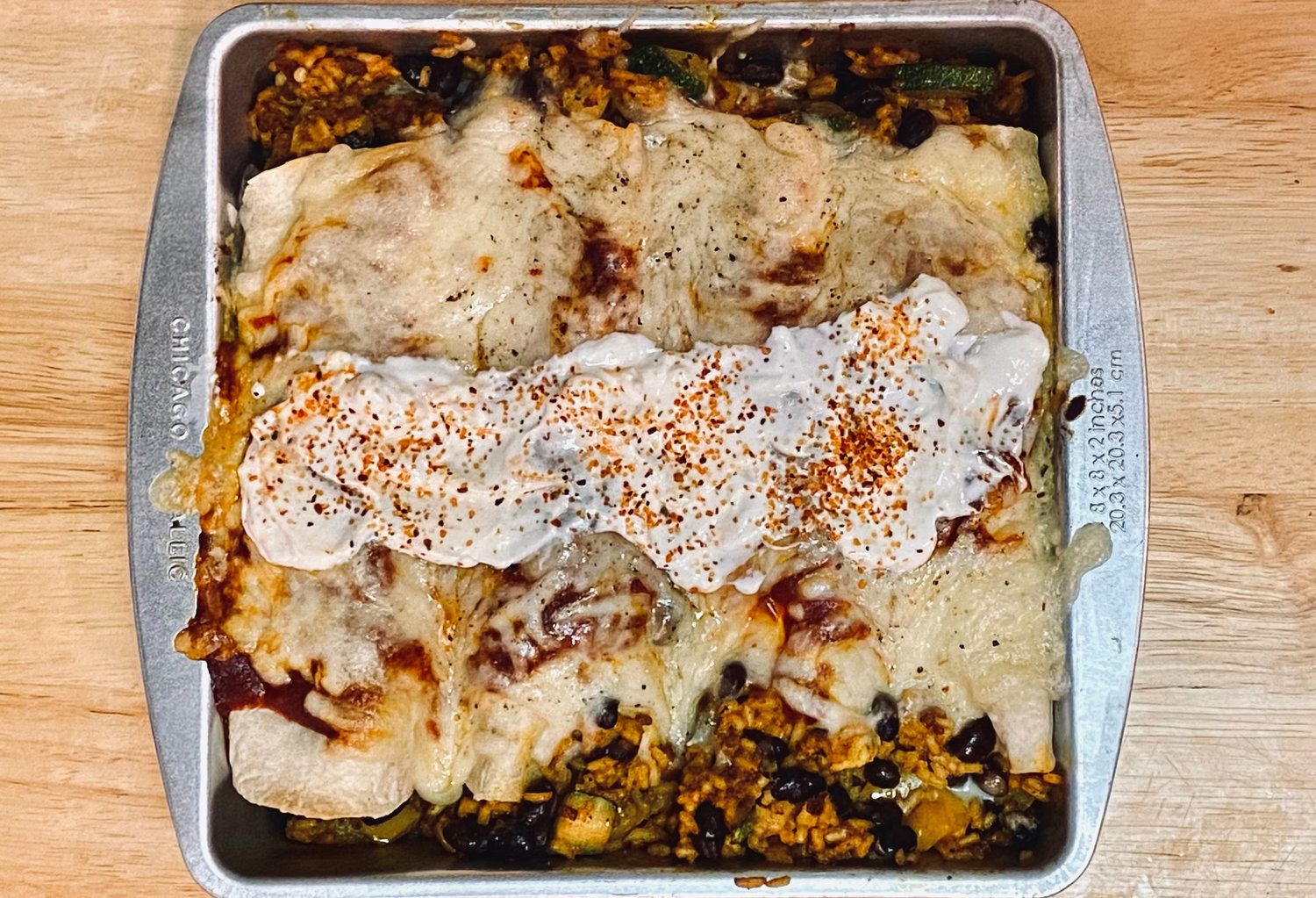The spice and smoky flavors always make me crave it, and smoky veggie enchiladas are extremely versatile and simple.