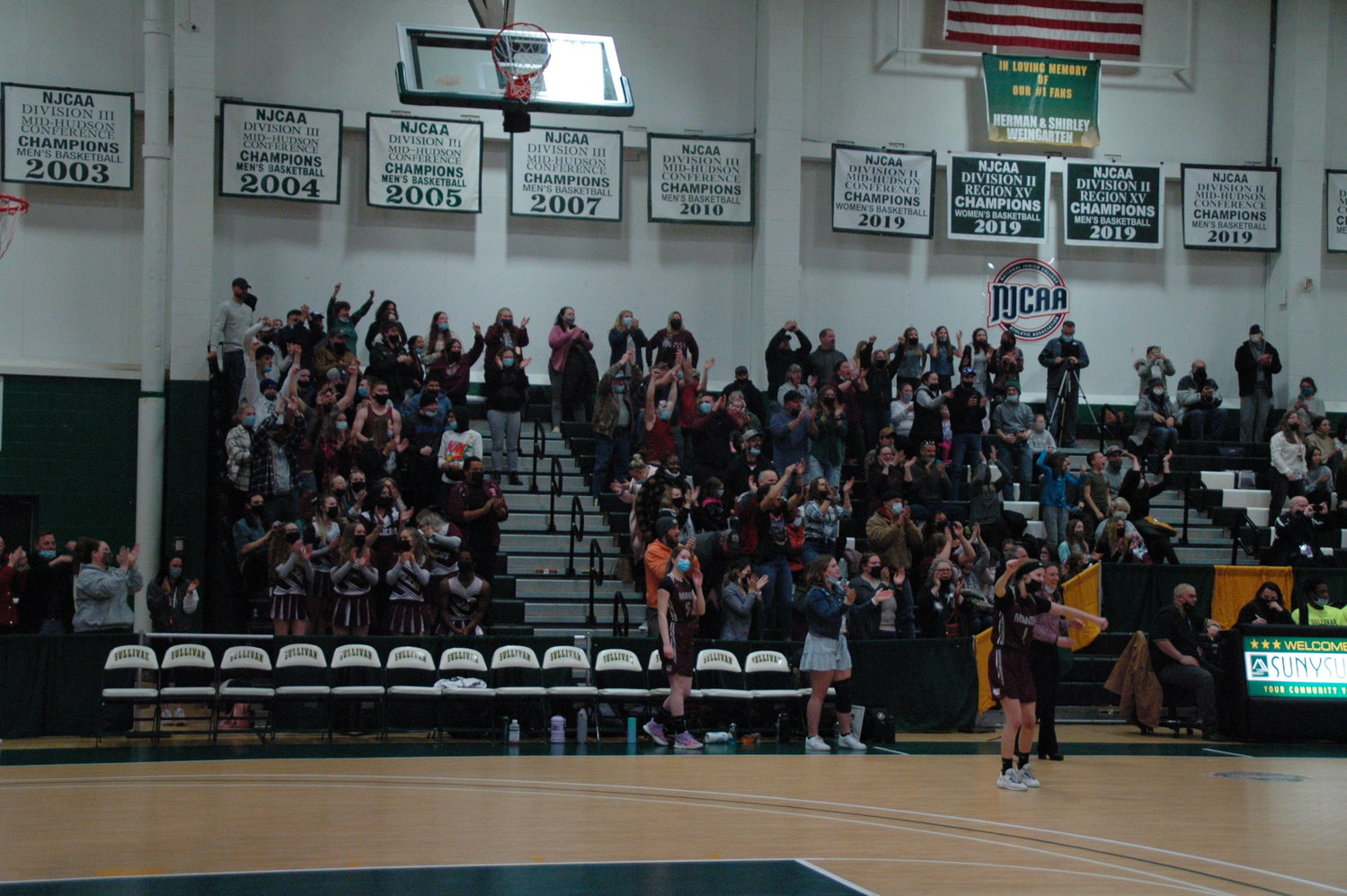 The Livingston Manor crowd lent the Lady Wildcats their energy throughout the season and erupted with cheers as the final buzzer sounded.