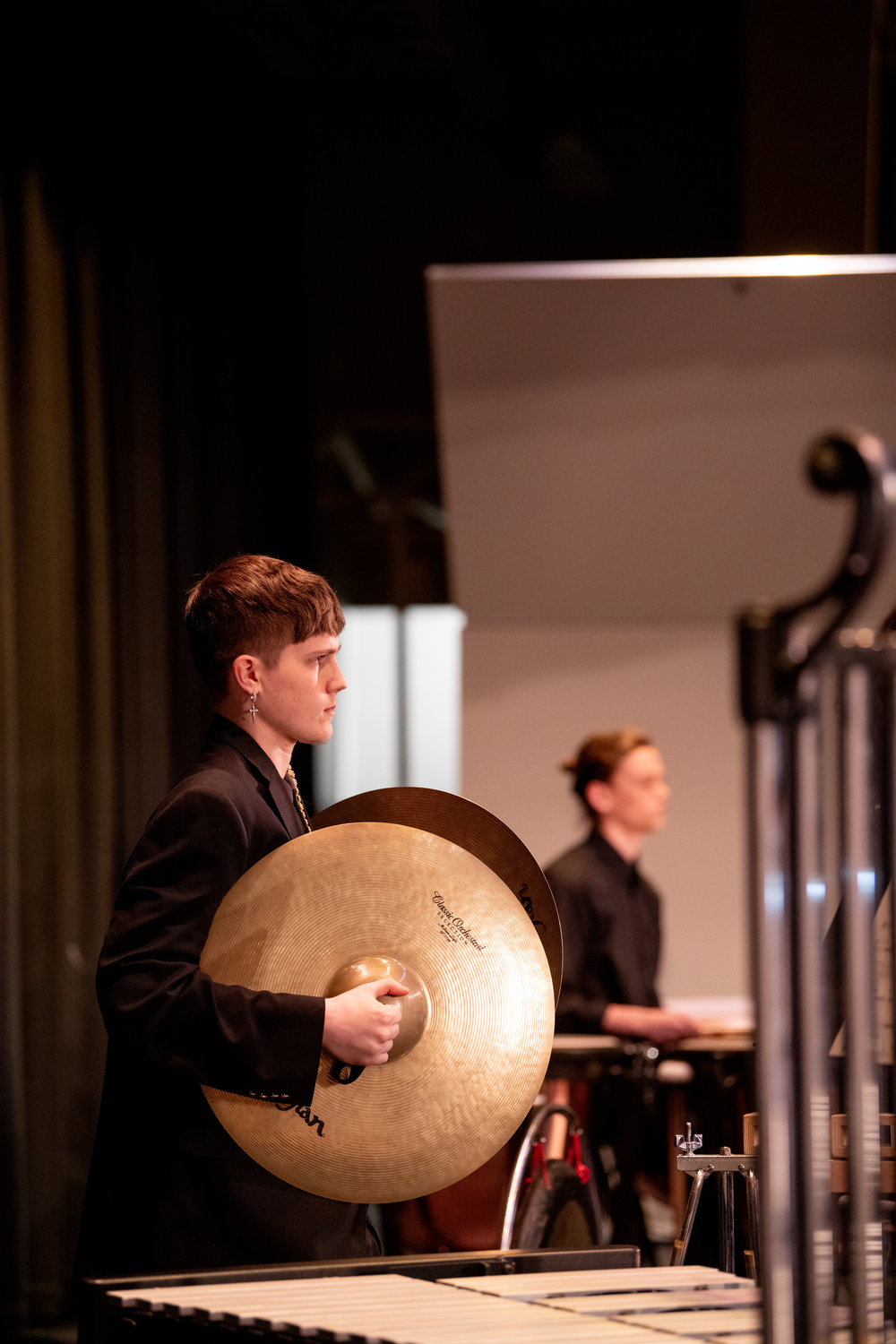 There were three percussionists in this year's senior high band, representing Liberty and Tri-Valley.