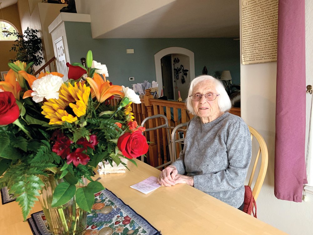 Annabelle just before celebrating her 112th birthday on March
16th of 2021.
