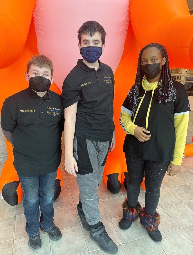 From left to right: Robbie Perrera, Saladin Basic and Leah Russell, who were members of Team 84501A. Team member Adin Moldonado-Rodriguez was unavailable for the photo.