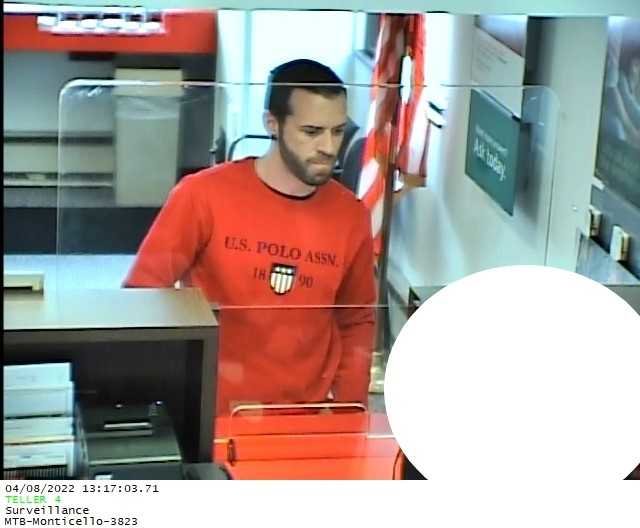 The Sullivan County Sheriff's Office is seeking Charles Pratt, 33, of Watertown for allegedly robbing the M&T Bank in Monticello on April 8.