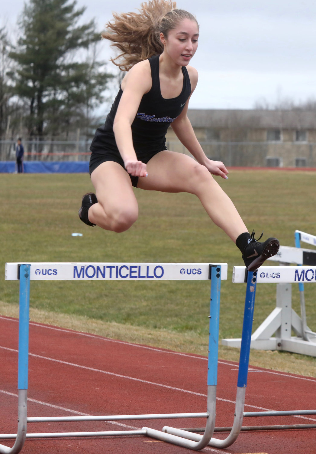 Monticello’s Taina DeJesus is working towards her return to supremacy in the 100 hurdles. She captured first place, won the 400 and ran a leg in the winning 4x100 relay. Later in the season she will work on retaking her lead in the 400 hurdles as well.