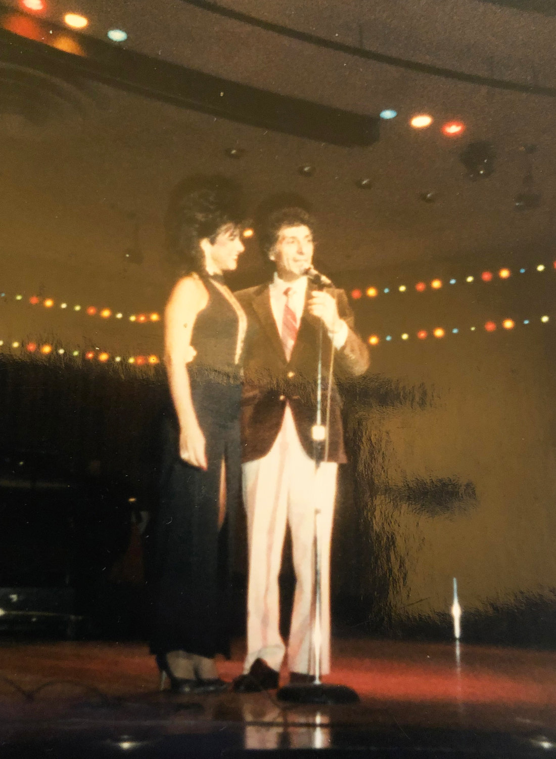 Patti performing with her father Johnny Greco at the Pines Hotel in South Fallsburg.
