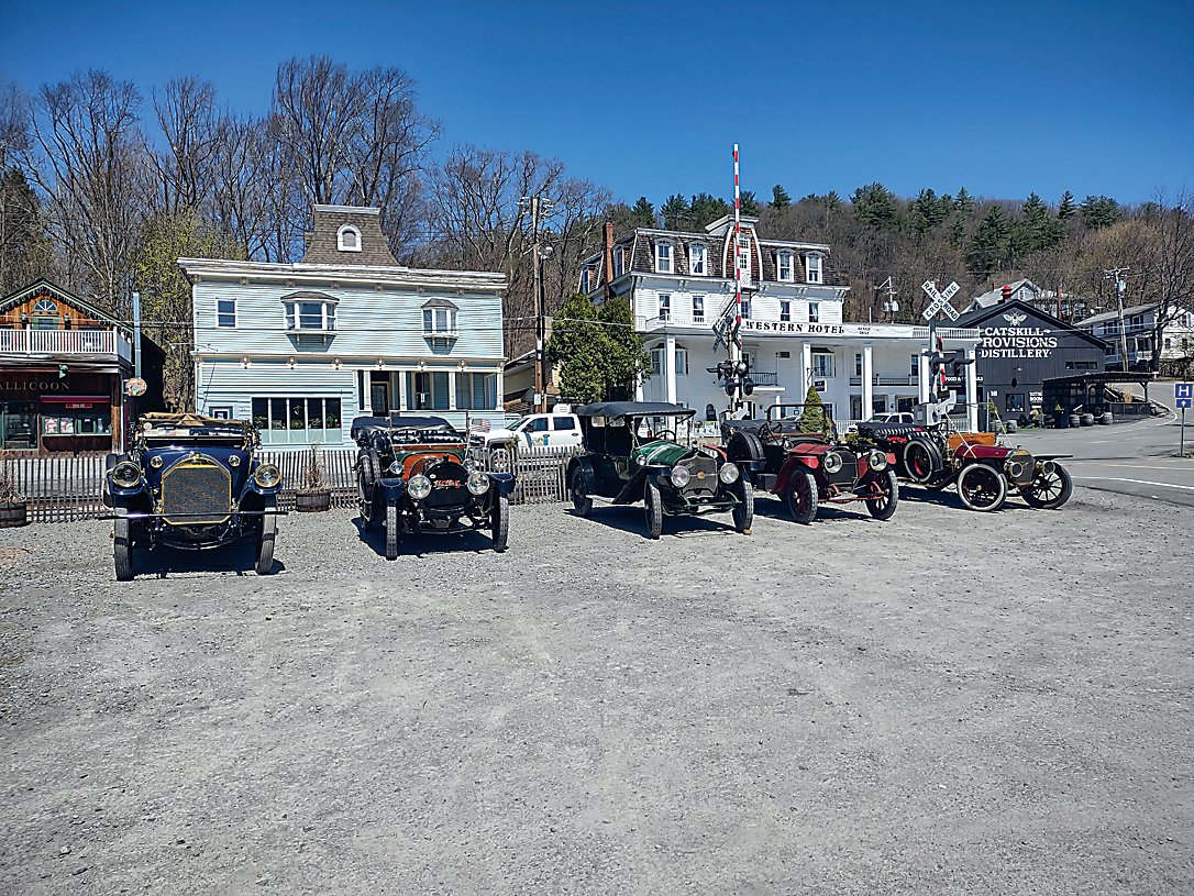 Friends of Ancient Road Transportation (FARTS) had trailered their vehicles to the Eldred Preserve for a spring tour of Sullivan County.