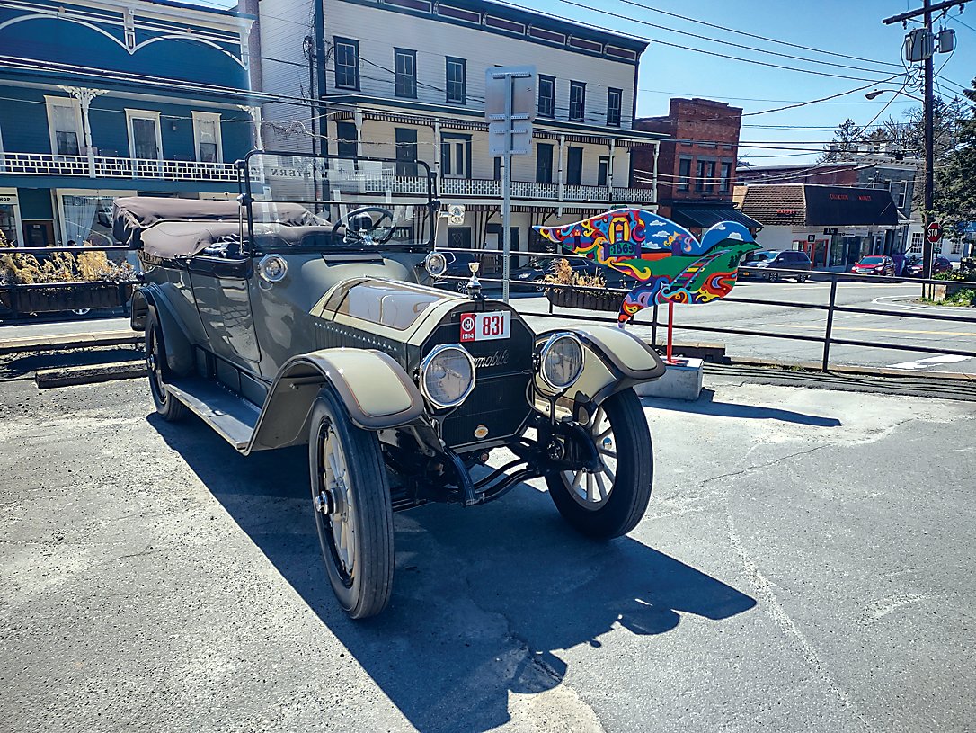This stylish vehicle from 1914 was among many classics in Callicoon on Thursday.