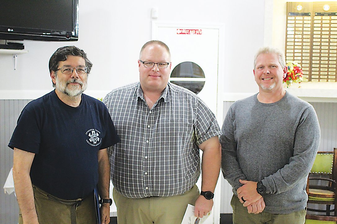 Ralph Bressler (from left to right) was the LMVAC’s top responder for 2021, followed by President Alex Rau and Gordon LeRoy.