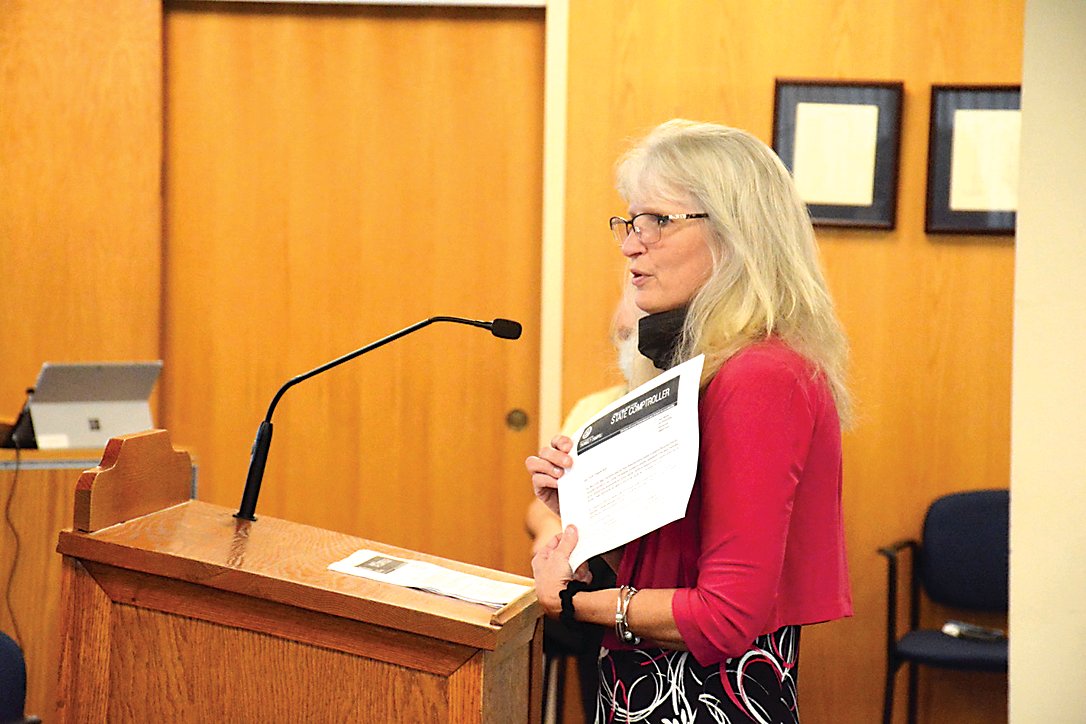 Sullivan County Treasurer Nancy Buck, pictured at a past meeting of the County Legislature, recently announced the extension of the property redemption date.