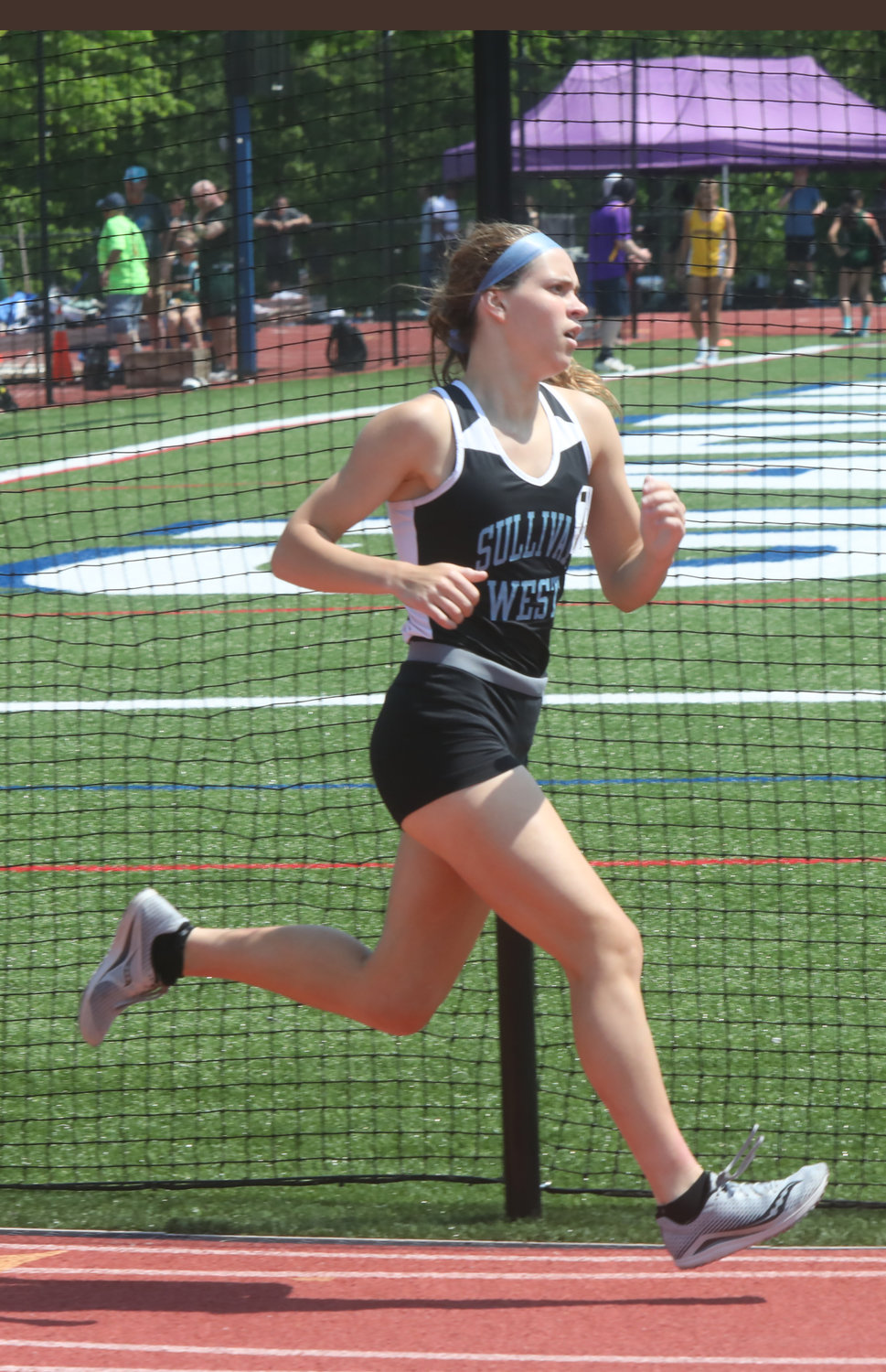 Sullivan West’s Grace Boyd added to her school track legacy by breaking the school record in the 1500. She finished fourth overall. She narrowly missed doing so in the 3000 and had already broken the school steeplechase record early this season.