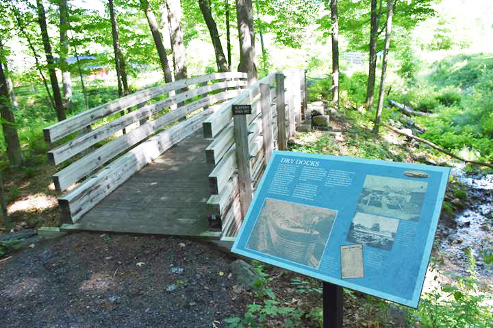 Step back in time along the towpath and locks of the Delaware & Hudson Canal, now adorned with informative signs detailing the incredible history of America’s first million-dollar company.