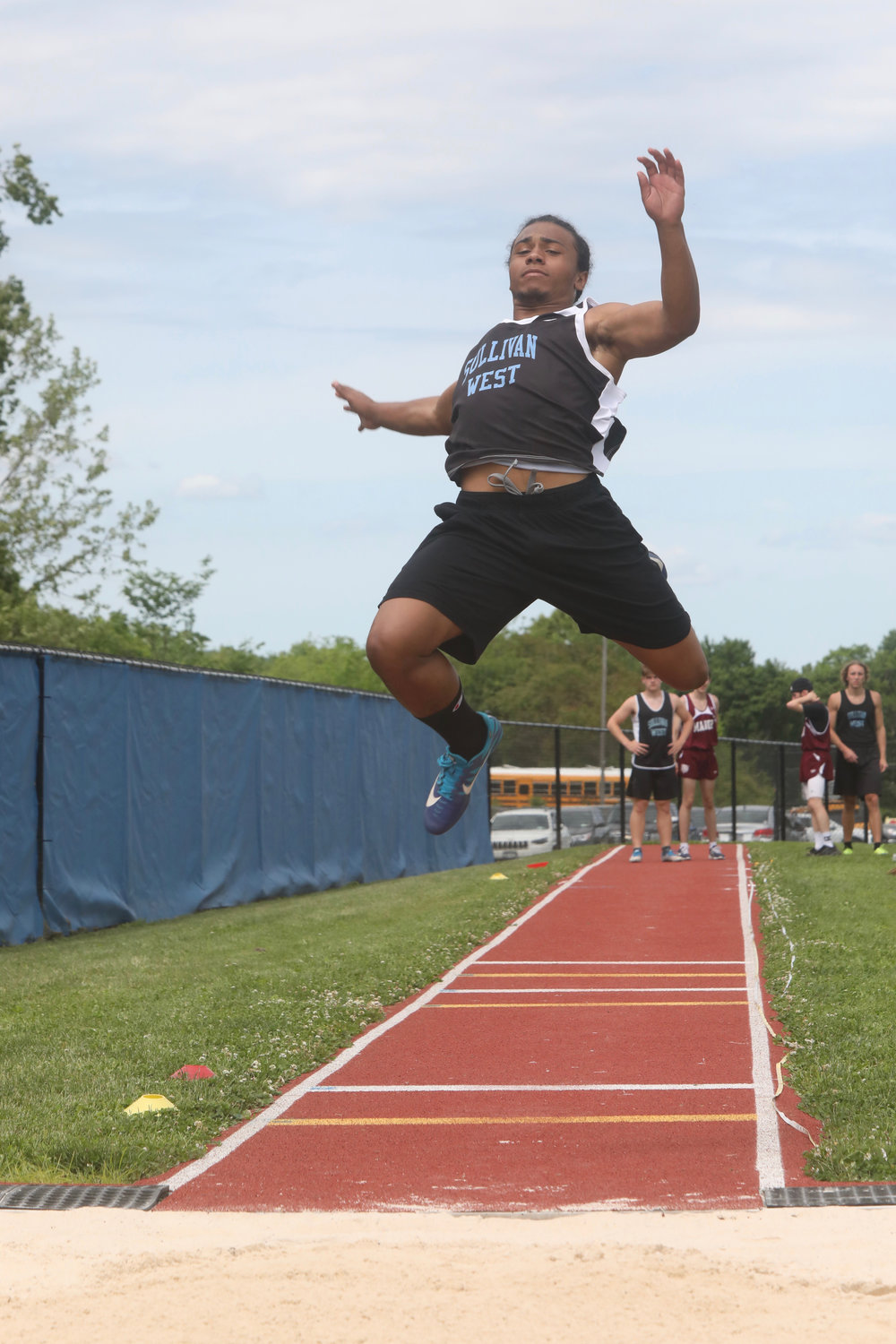 Sullivan West’s Tarrell Spencer won the long jump, the triple jump and took third in the 100 and second in the 200 amassing 34 points on the day.