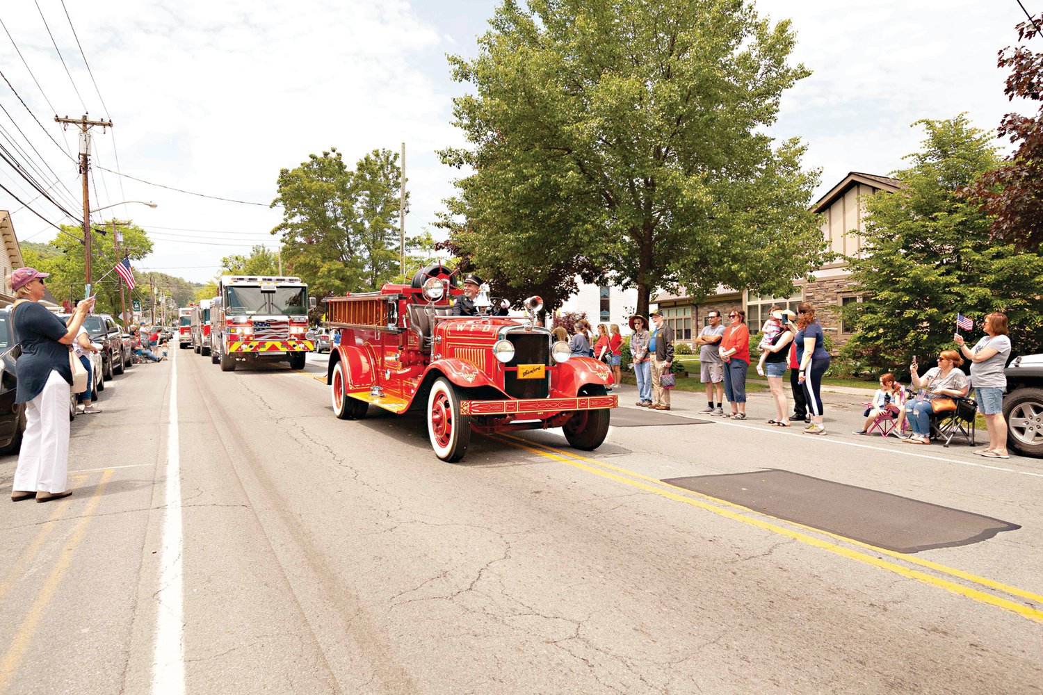 A vintage firetruck from the Wurtsboro Fire Department is always a crowd favorite ​​during the Wurtsboro’s Memorial Day Parade.