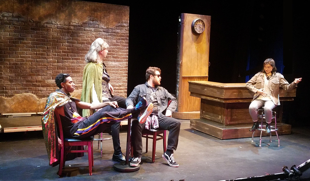 From left to right: Tramaine Bembury, Justin Pietropaolo, Sean Walsh and Olivia Miller in Shadowland’s “Airness”