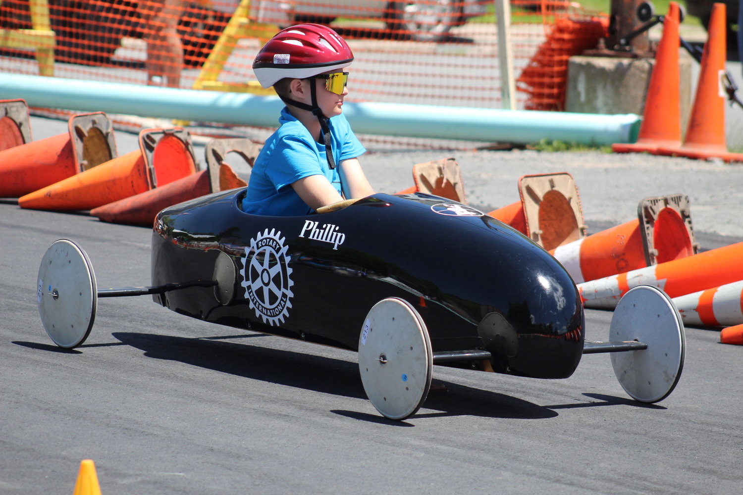 Phillip Kolarik competed in the day’s races driving for Liberty Rotary.