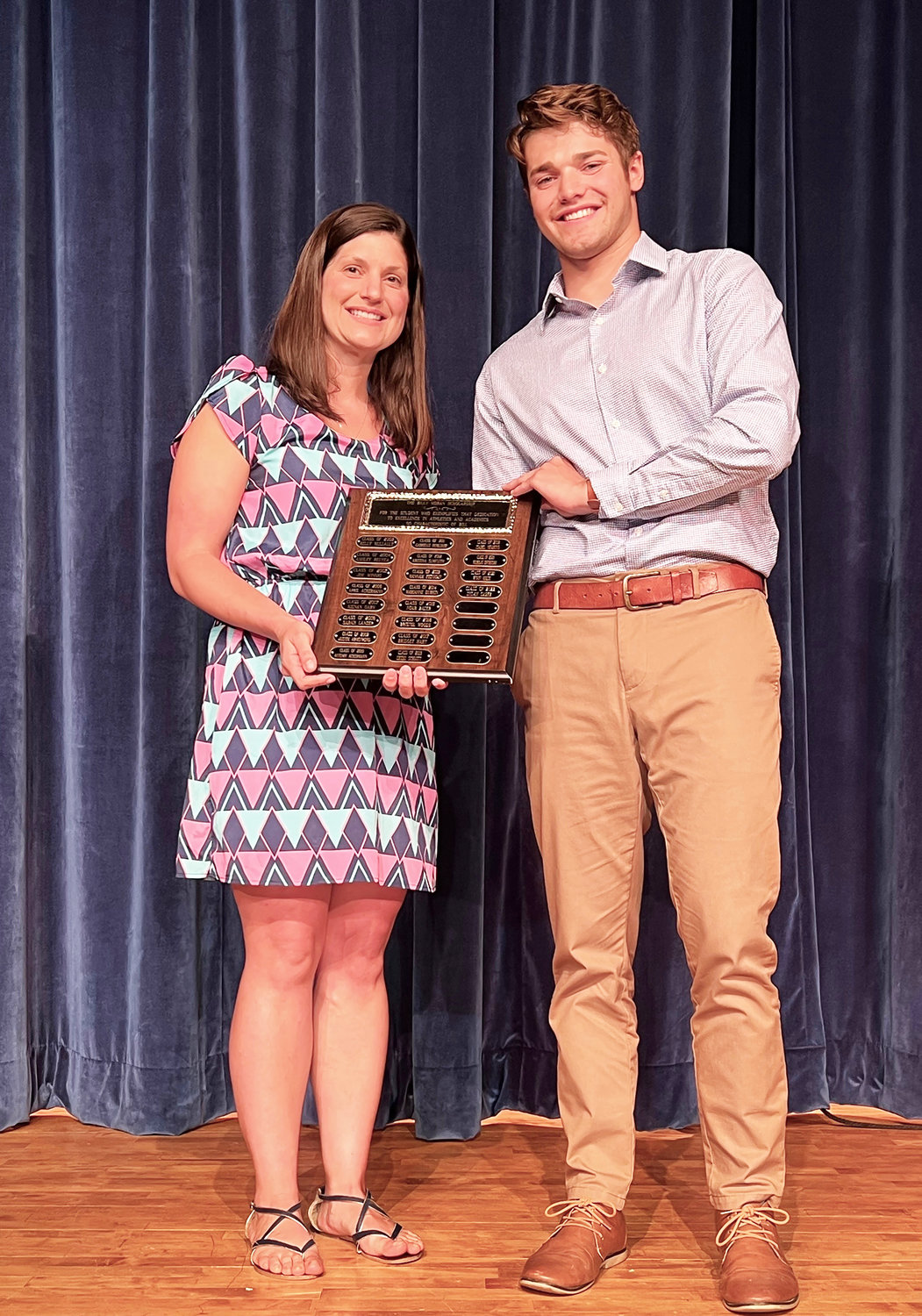 Dylan Sager was this year’s winner of the Billy Moran Scholarship presented by Billy’s youngest sister, Megan Moran Eggleton.