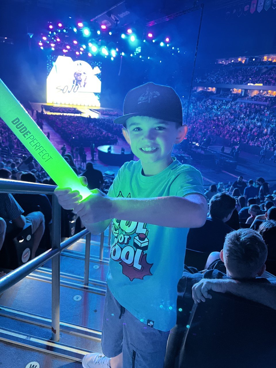 Jack is ready to rock with Dude Perfect.
