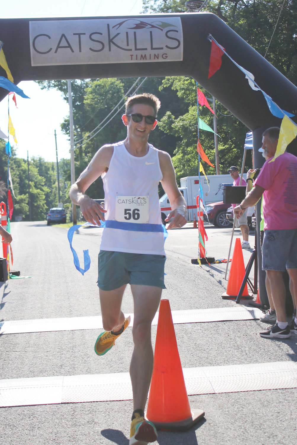 Scott Roth from Lancaster, PA was the first 10K runner to cross with a time of 36.08.