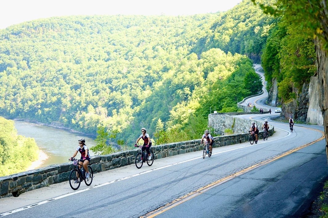 Riders take in the scenic views as they traverse the 65 mile course.