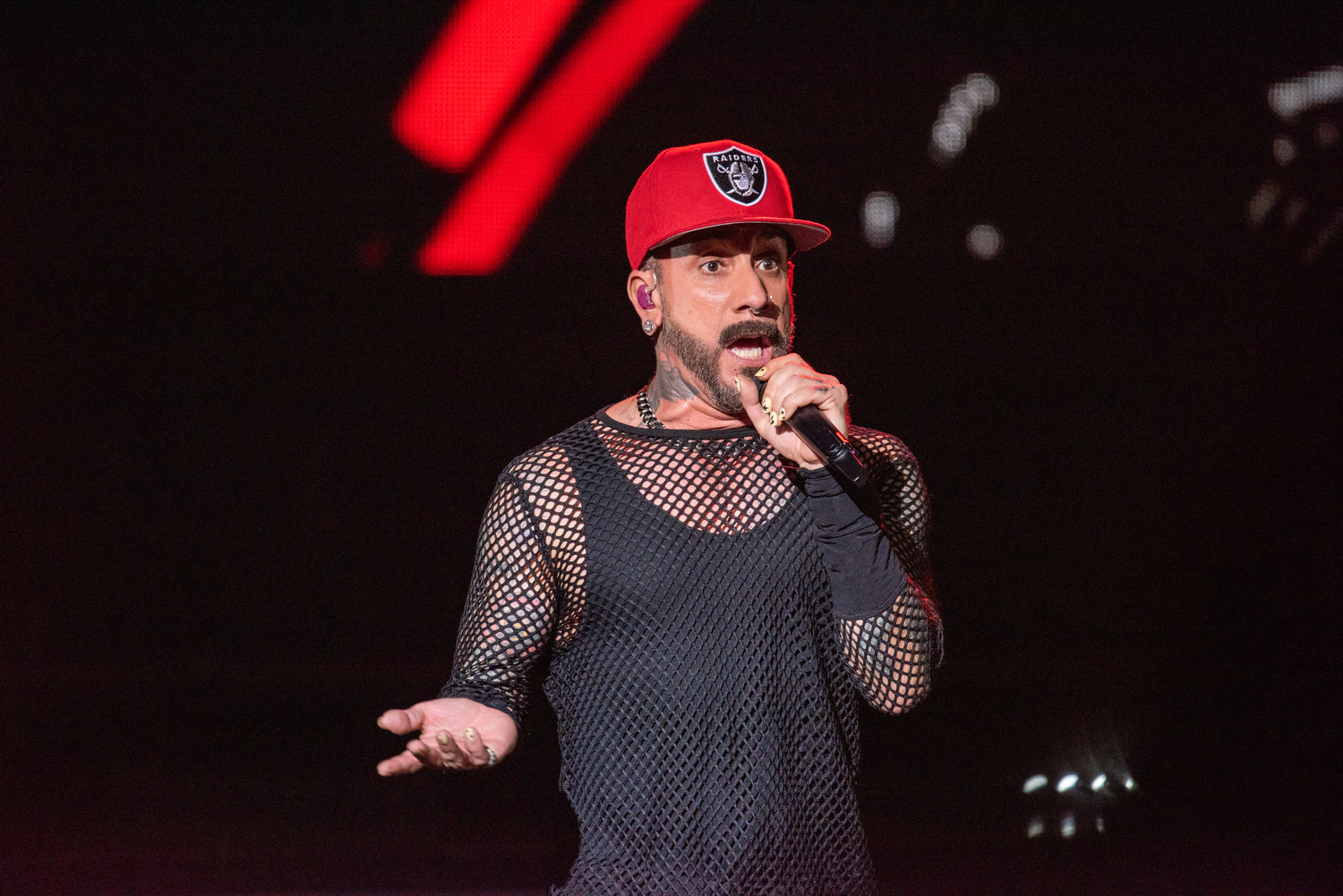 AJ McLean wasn’t shy with the crowd, conversing directly with attendees between songs and jumping from the stage to walk through his adoring fans.