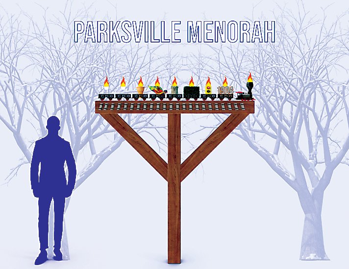 Contributed photo
This rendering shows what the seasonal menorah in Parksville could look like.
