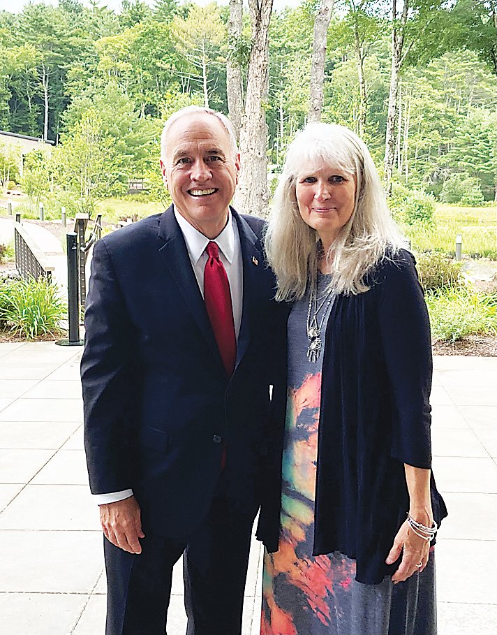 NYS Comptroller Tom DiNapoli, left, with Sullivan County Treasurer Nancy Buck, who currently serves as the NYS County Treasurers’ and Finance Association’s president.