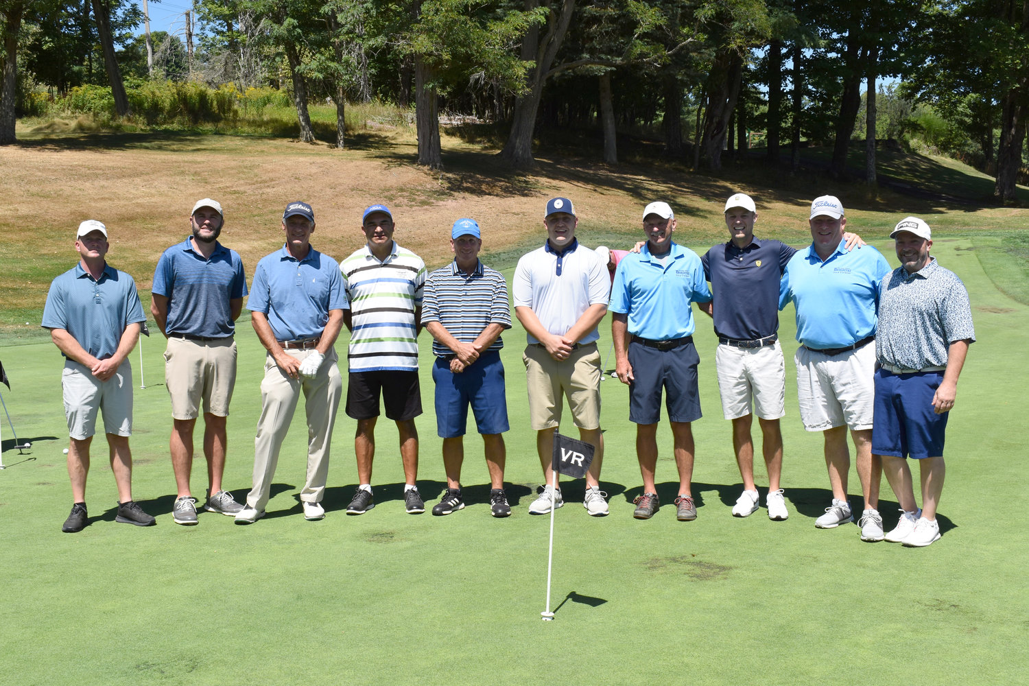 Past Champions who returned in 2022

Eleven past champions of the Sullivan County Democrat Golf Tourney returned to this year’s field to compete for the title. The 11 champions have won a combined 40 titles over the course of the 41-year tournament. They are, from the left, Jared Kubenik (2017), Gregg Semenetz Jr. (2017), Mitchell Etess (1982, 1983, 1994), Ken Cohen (1984, 1987, 1992, 1994, 1997, 1999, 2004, 2005, 2012), Billy Phillips (2001, 2002), Joe Winksi (2006, 2007, 2010, 2011, 2018, 2020, 2021, 2022), Gregg Semenetz Sr., (2001, 2002) Sean Semenetz (2003, 2006, 2007, 2010, 2011, 2018, 2020, 2021, 2022), Kort Wheeler (1993, 2015) and Walter Herzog (1995, 2015). Missing from the photo was Patrick Murtagh (1998).