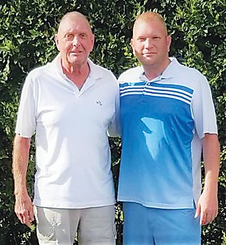 Champions of the Twin Village Golf Course Monday Night Men’s League for the fifth year in a row are the father and son duo of Chuck Husson III, left, and Chuck Husson IV.