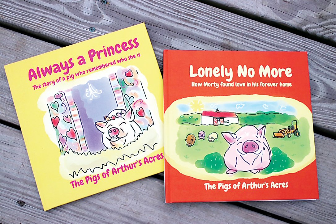 Arthur’s Acres Animal Sanctuary has released two children’s books to tell the stories of Princess and Morty.