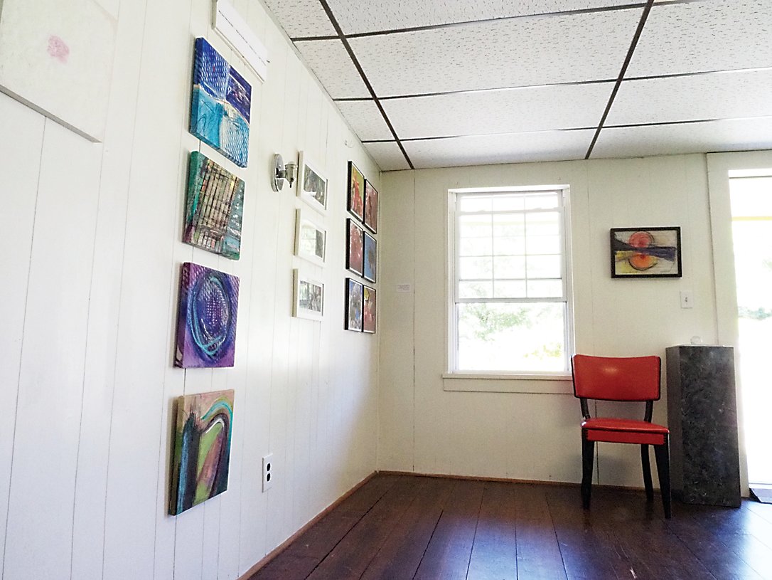 A view of the gallery at Domesticities in Youngsville, where the FOUR/FOR art exhibit is on view until Sept. 30.