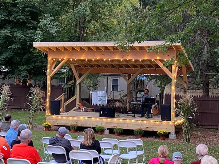 The new stage at Backyard Park was put to good use with a concert following Jeff Jamboree festivities.