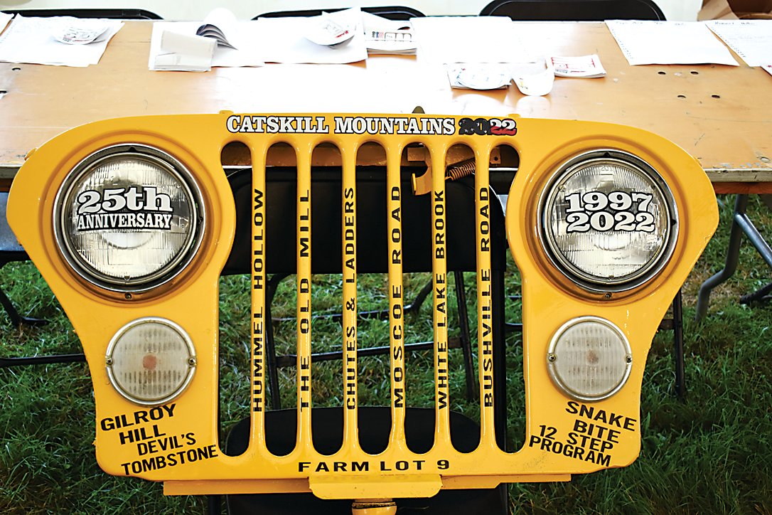 This 25th anniversary grill was on display in the tent where participants conglomerated.