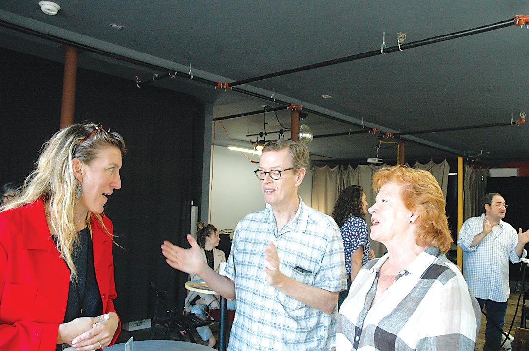 The Actor's Roundtable sparked passionate discussions on the craft between Festival Director Kate Bergstrom, left, and actors Dylan Baker, middle, and Becky Ann Baker.