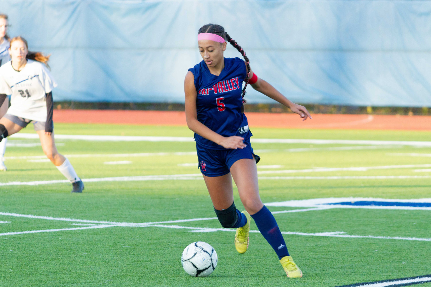 Lady Bears premier striker, Kendall McGregor, scored the only goal in the team’s defeat against No. 2 seed Millbrook’s Blazers during the Section IX Class C girl’s soccer championship played at the Middletown High School.