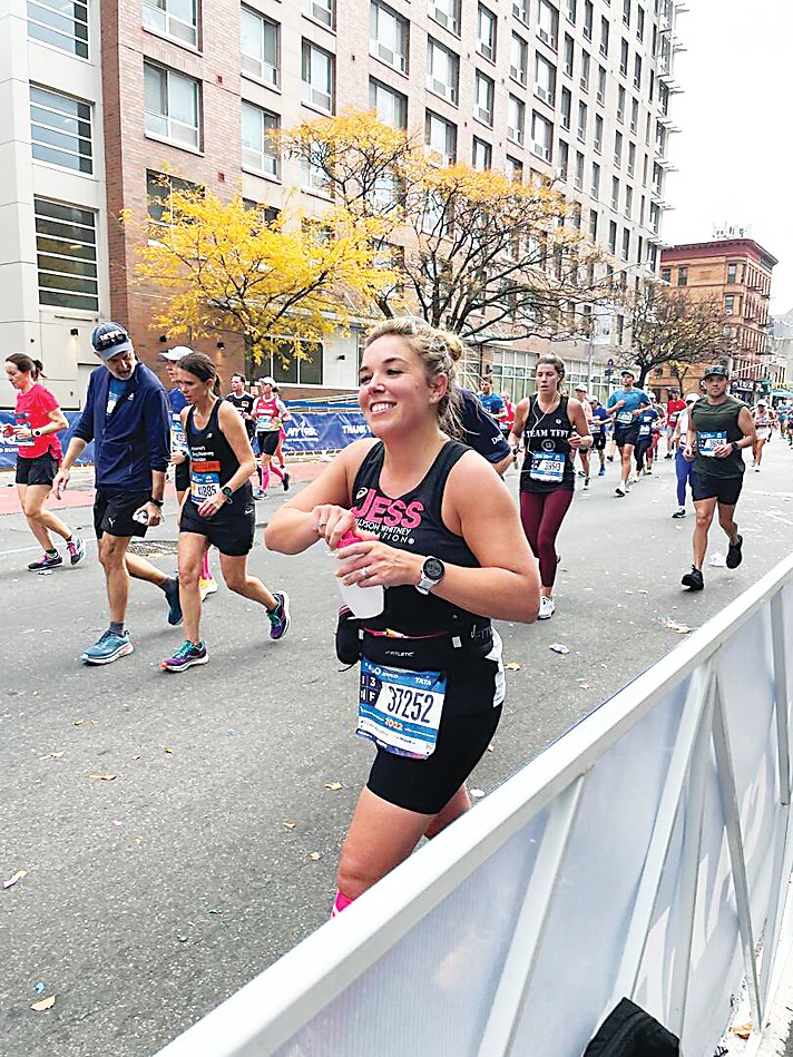 Jessica Servidio ran in the NYC Marathon to support the Allyson Whitney Foundation.
