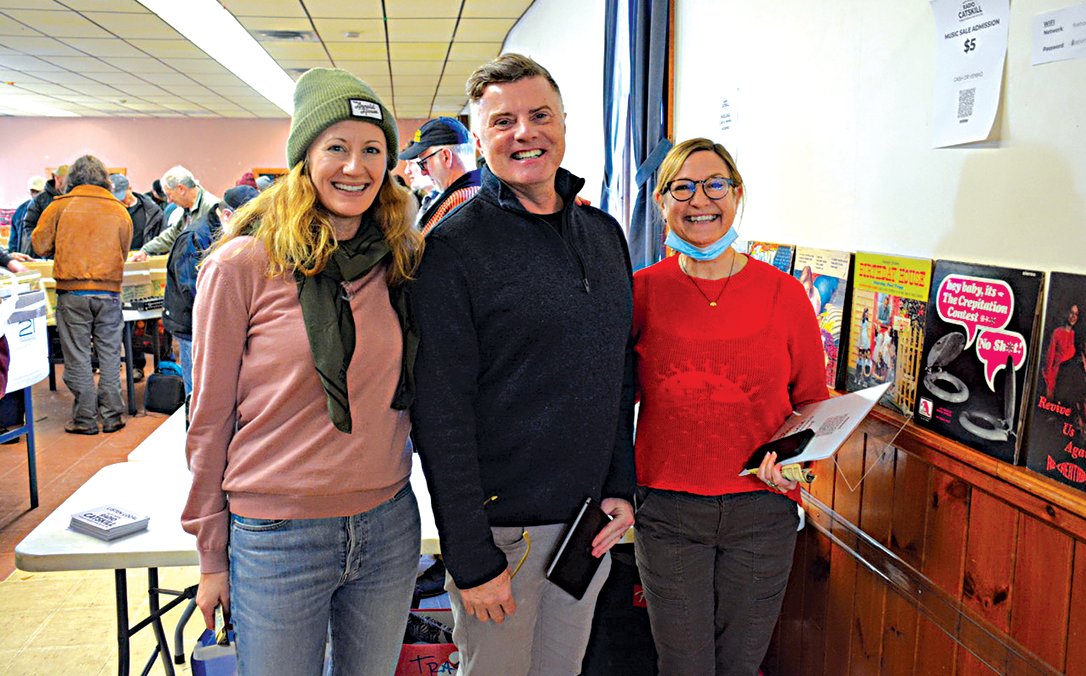 WJFF Board of Trustees President Kirsten Harlow Foster (left), General Manager Tim Bruno and Board member Heather Quaintance greeted eager music enthusiasts as they arrived.