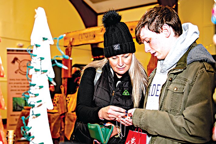 Jenn Powell of Cochecton and son Ryan discuss a possible holiday gifting moment.