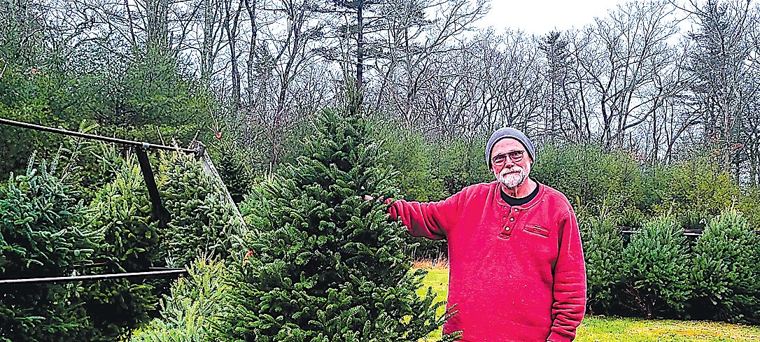 Highland Lake Fire Department volunteer Charlie Bosch is showing a beautiful fresh cut Frazer Fir just one of the many varieties of Christmas trees available at the Highland Lake Fire Department's Annual Christmas Tree and Wreath sale. The sale takes place at the Highland Lake Fire Department every weekend from 8-5pm.  In addition to Christmas trees there are custom-designed wreaths made by the families of the Fire Department. All of the sale proceeds go to support the services and equipment needs of the Department.