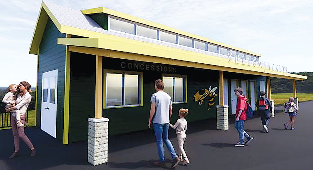 A rending of the new concession stand planned as part of the projects.