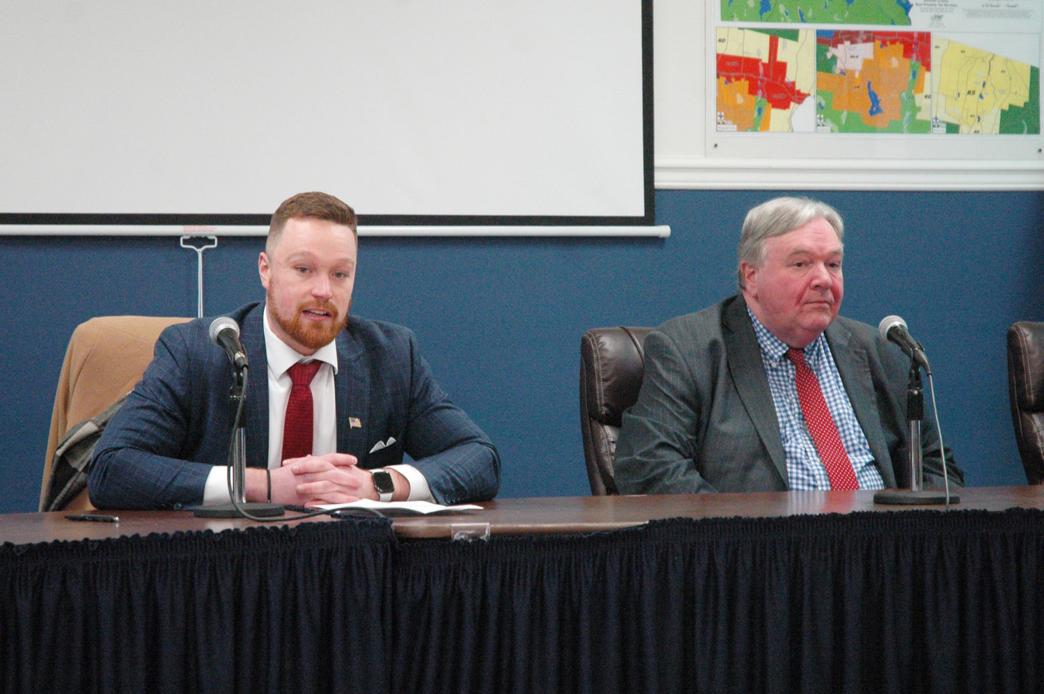 A forum was held between acting Sullivan County District Attorney Brian Conaty and Sullivan County Deputy County Attorney Thomas Cawley as the two prepare to face off in a potential primary before November for the spot on the ballot for the DA position.