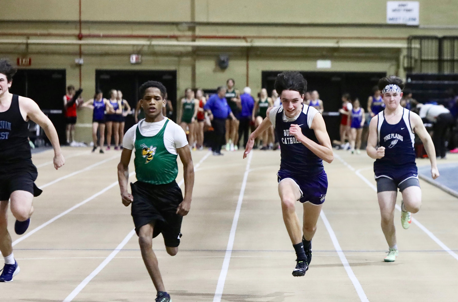 Eldred’s John Morabito wins his preliminary heat in the 55. He finished second in the Division VI finals.