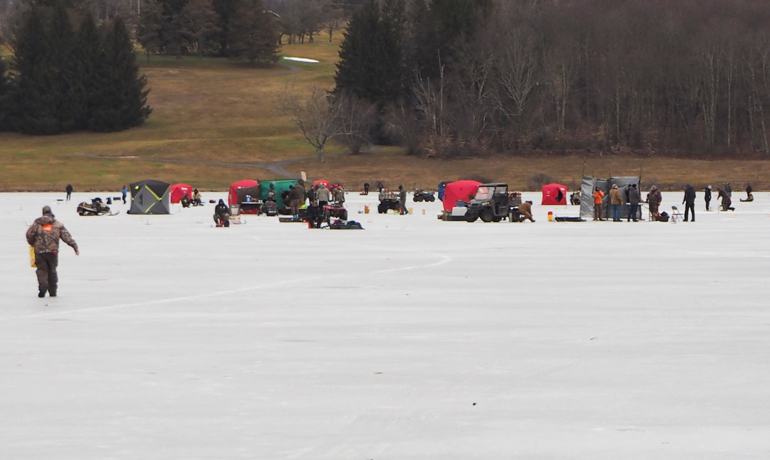 Morningside Lake’s seven inches of ice made for a great day of fishing as 181 anglers set up on Saturday morning.