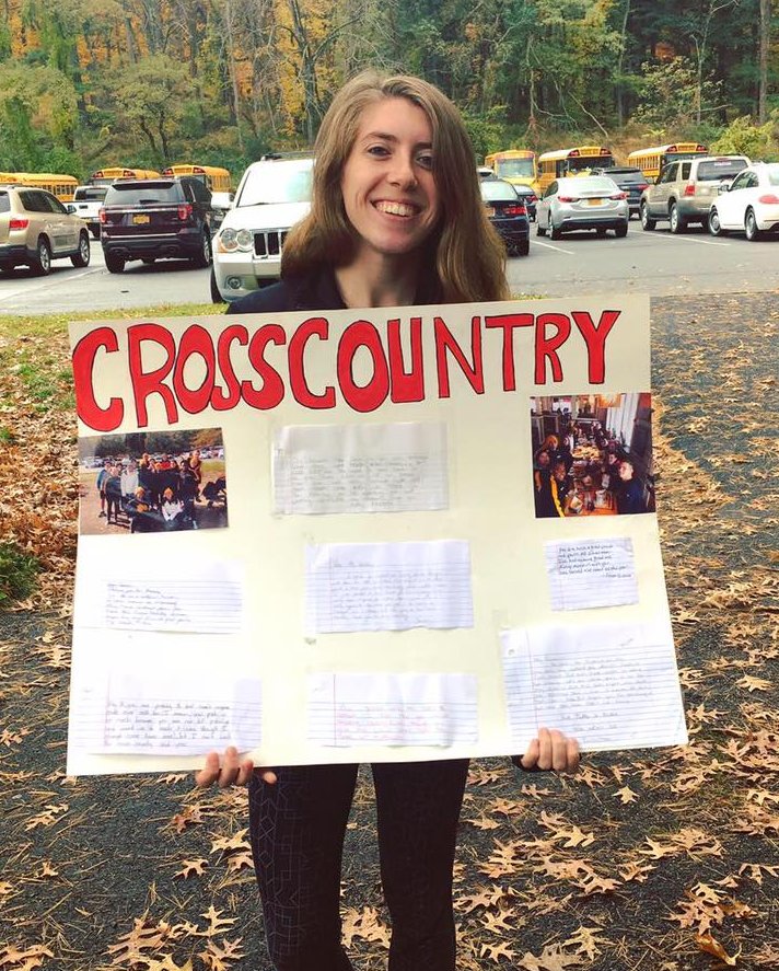 In her first year coaching, the cross country team gifted Halikias a poster. Her emphasis on building relationships with her athletes has assisted in the growth of the program.