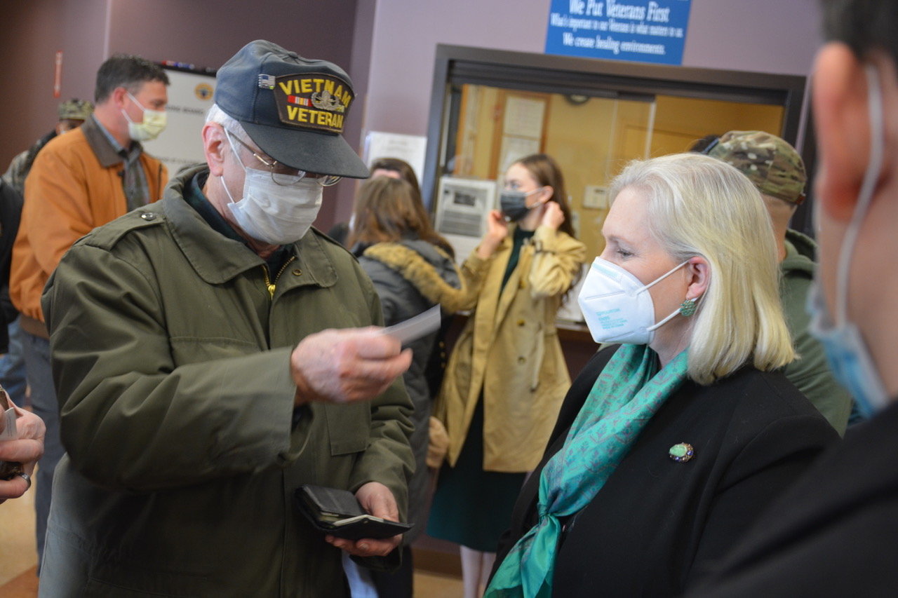 Local veterans had the opportunity to speak with U.S. Senator Kirsten Gillibrand and members of her staff on Friday.